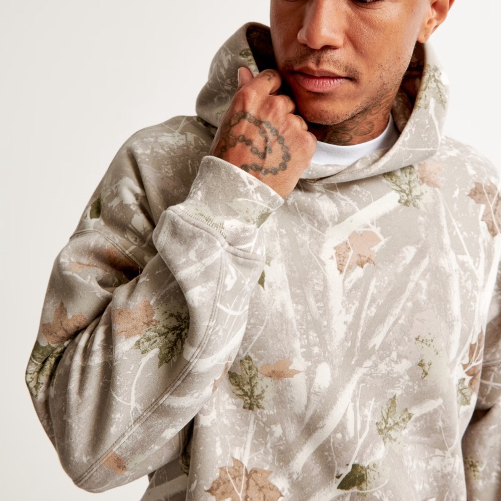 Abercrombie Off White Camo Hoodie